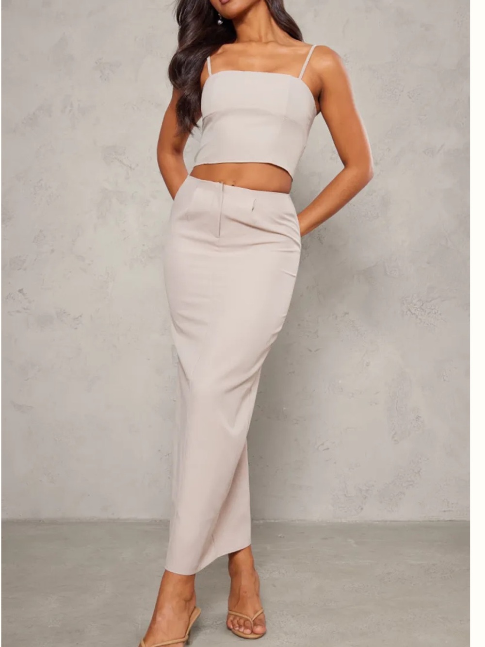 PrettyLittleThing Woven Tailored Maxi Pencil Skirt
